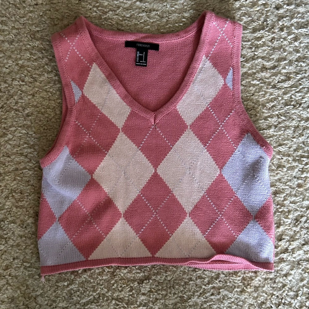 Pink Sweater Vest